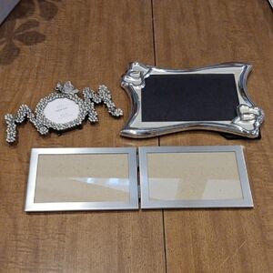 Silver Metal Decorative Wall Frames - Set of 3